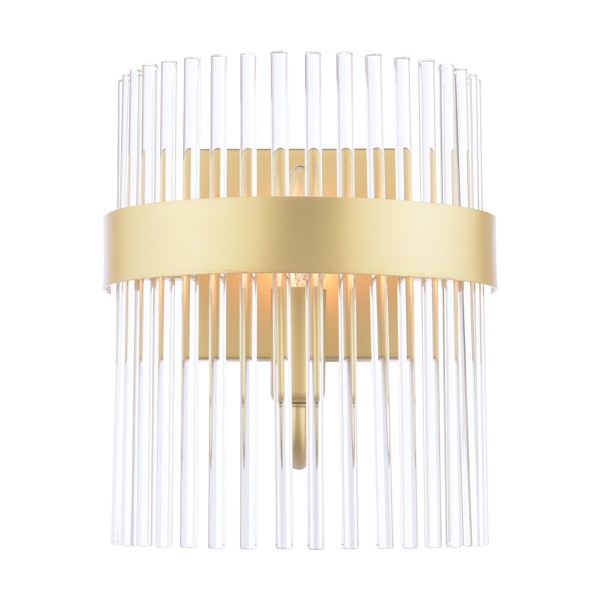 (image for) Laura Ashley Alexa Wall Light Glass and Matt Antique Brass